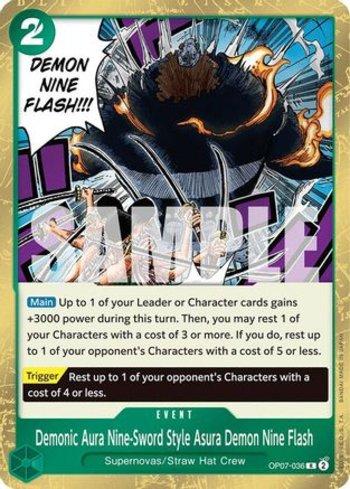 Demonic Aura Nine-Sword Style Asura Demon Nine Flash · OP07-036