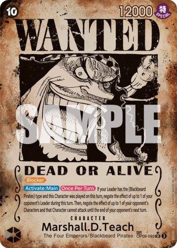 Marshall.D.Teach (093) (Wanted Poster) · OP09-093