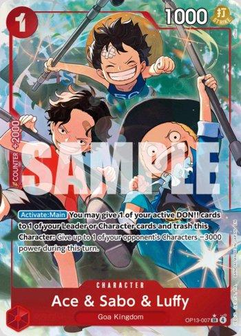 Ace & Sabo & Luffy (Alternate Art) · OP13-007