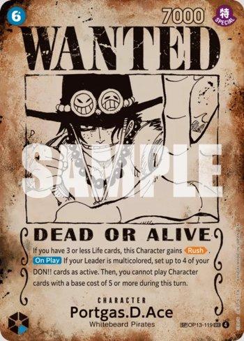 Portgas.D.Ace (Wanted Poster) · OP13-119