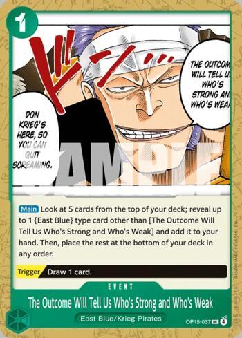 The Outcome Will Tell Us Who's Strong and Who's Weak · OP15-037