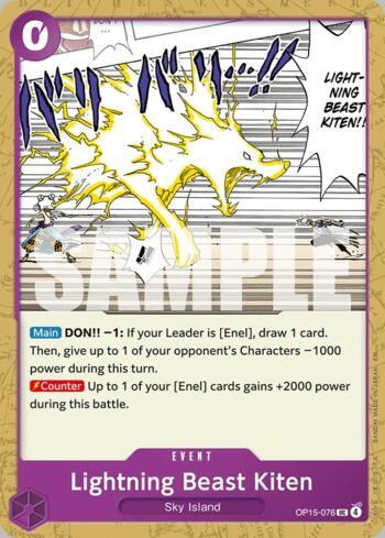 Lightning Beast Kiten · OP15-076