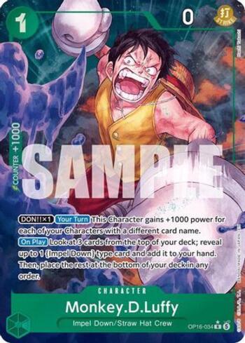 Monkey.D.Luffy (034) (Alternate Art) · OP16-034