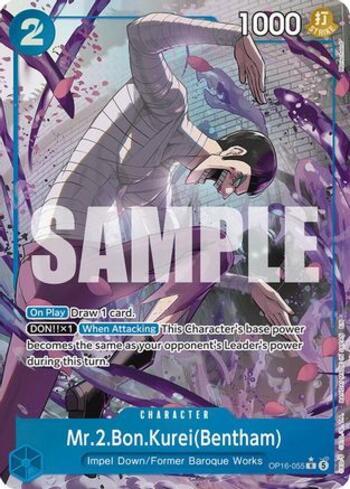 Mr.2.Bon.Kurei(Bentham) (055) (Alternate Art) · OP16-055