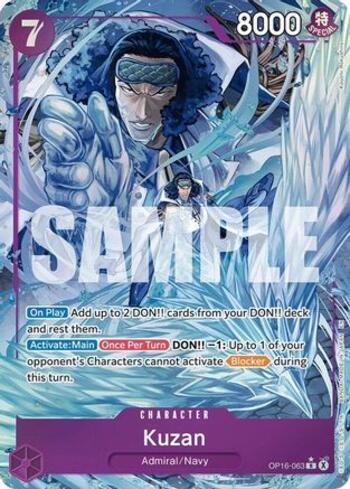 Kuzan (Alternate Art) · OP16-063