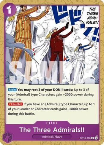The Three Admirals!! · OP16-076