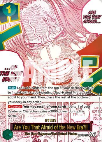 Are You That Afraid of the New Era?!! (Alternate Art) · OP17-037