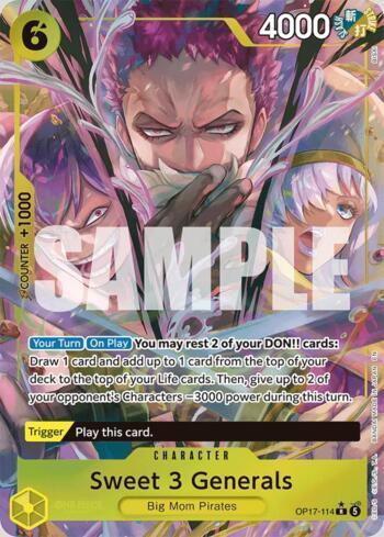 Sweet 3 Generals (Alternate Art) · OP17-114