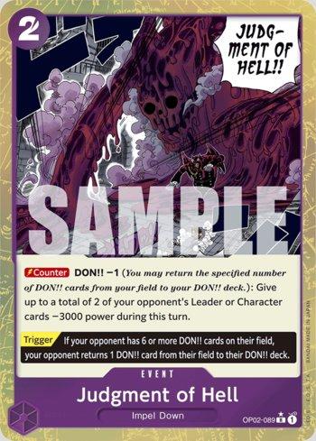 Judgment of Hell (Textured Foil) · OP02-089