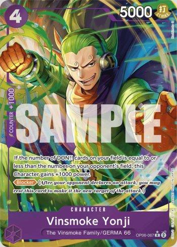 Vinsmoke Yonji (067) (Alternate Art) · OP06-067