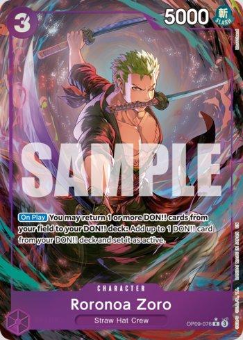 Roronoa Zoro (076) (Alternate Art) · OP09-076