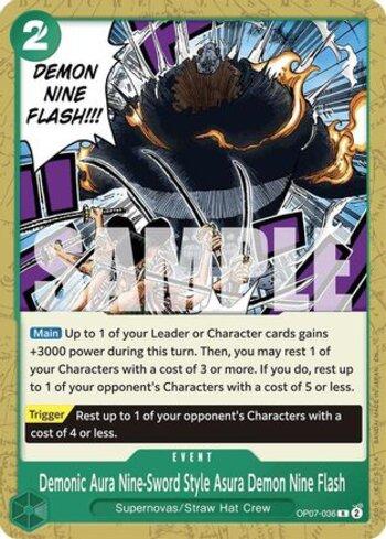 Demonic Aura Nine-Sword Style Asura Demon Nine Flash (Reprint) · OP07-036