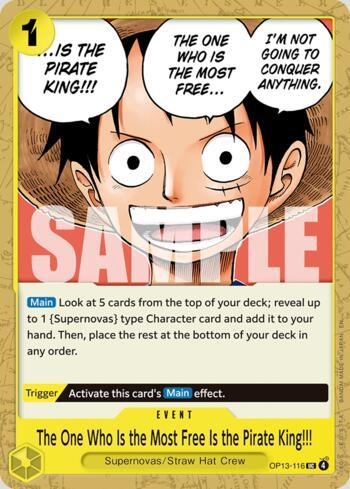 The One Who Is the Most Free Is the Pirate King!!! · OP13-116
