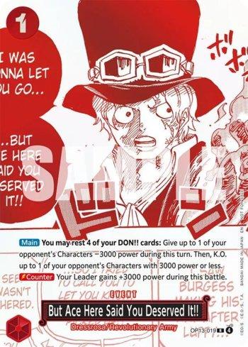 But Ace Here Said You Deserved It!! · OP13-019