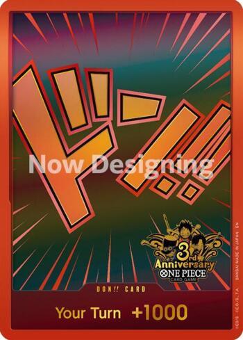 DON!! Card (Japanese Version 3rd Anniversary Set) · DON-001-3A