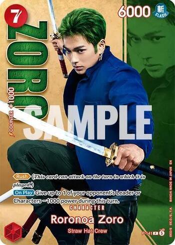 Roronoa Zoro (141)(Premium Card Collection -Live Action Edition Vol.2 Straw Hat Crew-) · P-141