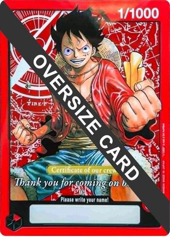 Monkey.D.Luffy (Certificate of our crew) (Oversized) · 1-1000