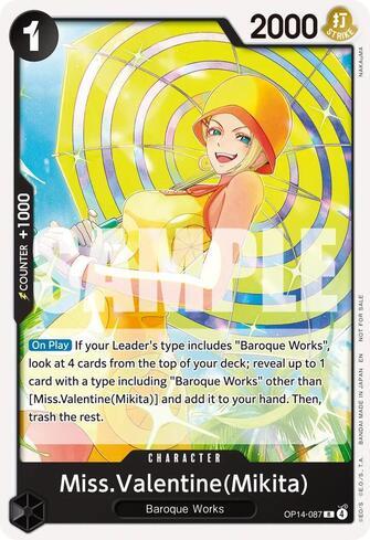 Miss.Valentine(Mikita) (Dash Pack) · OP14-087