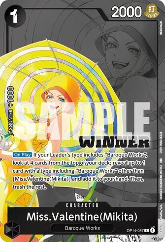 Miss.Valentine(Mikita) (Dash Pack) · OP14-087