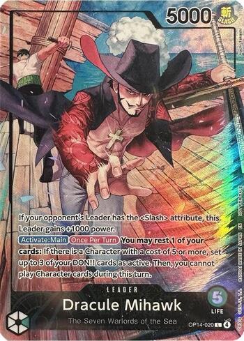 Dracule Mihawk (020)(Alternate Art) · OP14-020