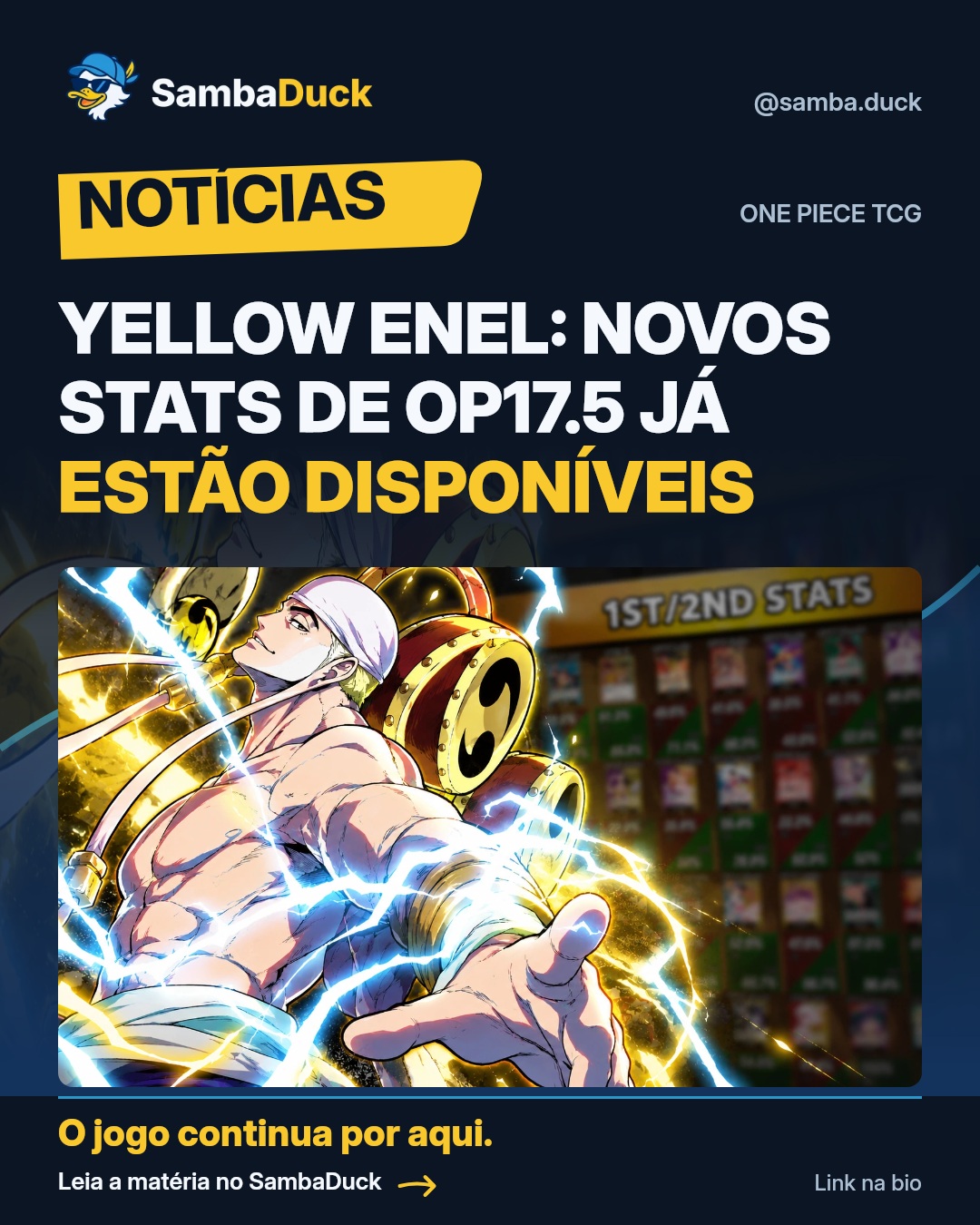 Yellow Enel: novos Stats de OP17.5 já estão disponíveis