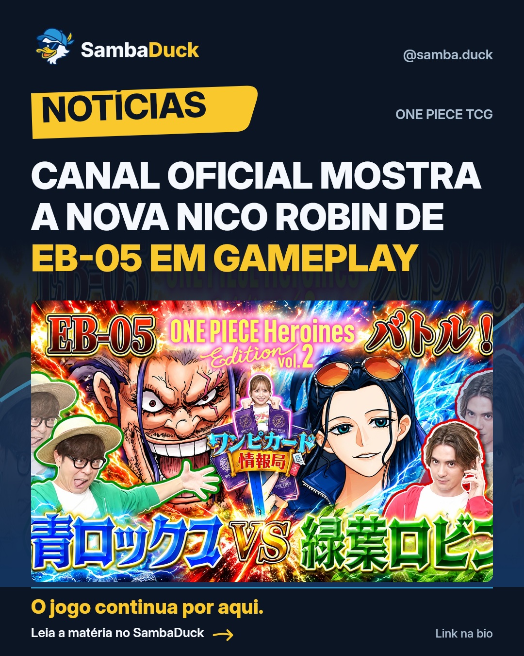 Canal oficial mostra a nova Nico Robin de EB-05 em gameplay