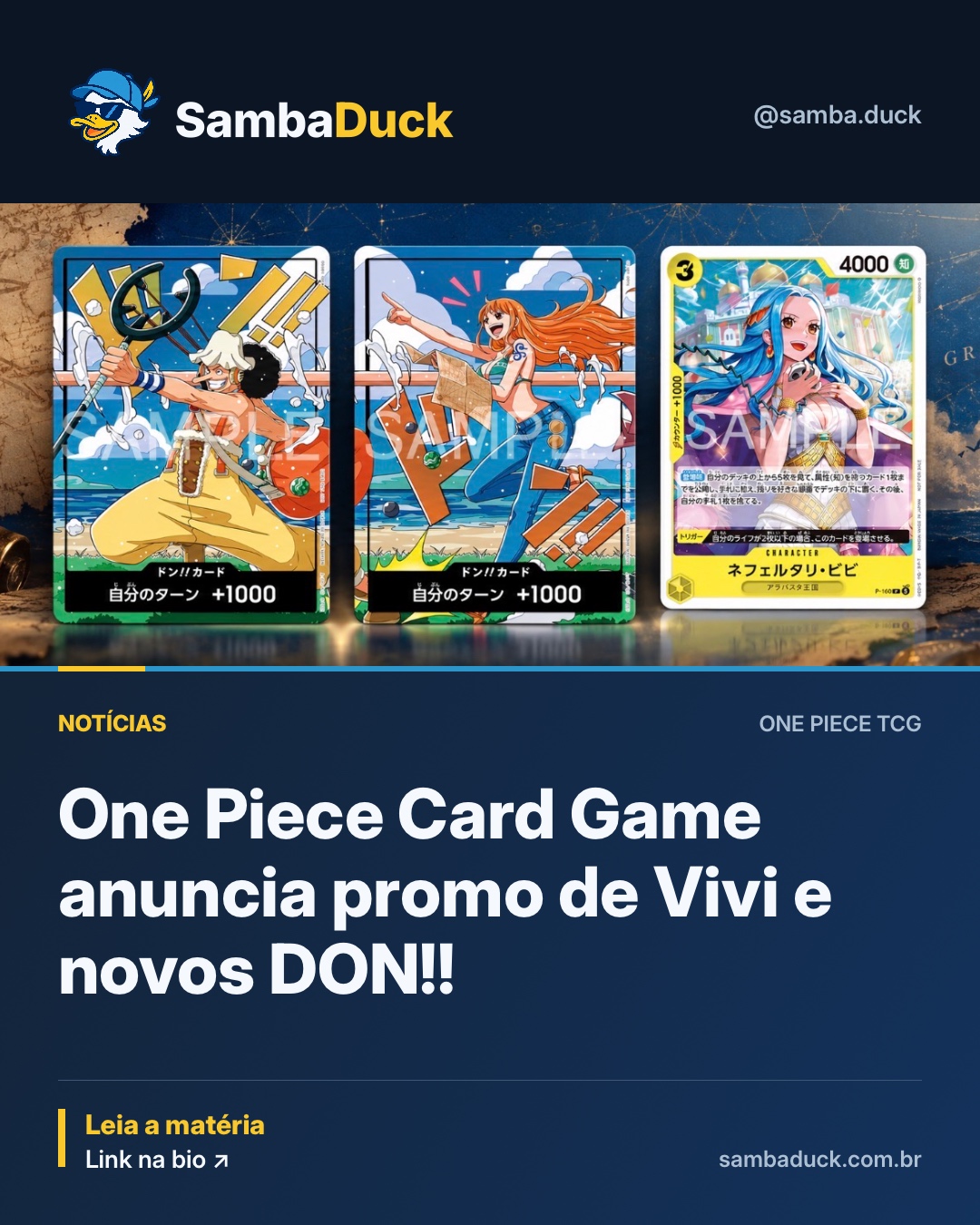 One Piece Card Game anuncia promo de Vivi e novos DON!!