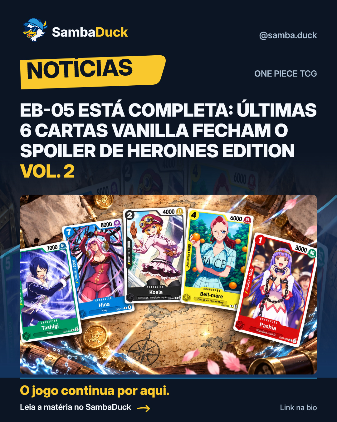 EB-05 está completa: últimas 6 cartas Vanilla fecham o spoiler de Heroines Edition Vol. 2
