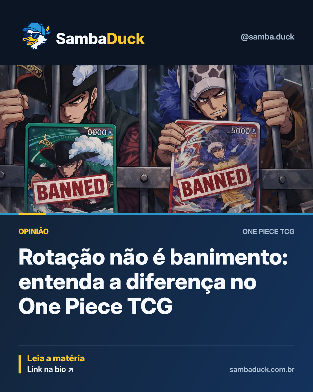 Rotação não é banimento: entenda a diferença no One Piece TCG